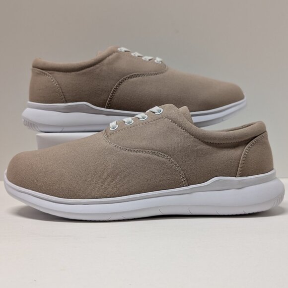 Propét Flicker Orthotic Sneaker in Tan & White - Picture 8 of 16
